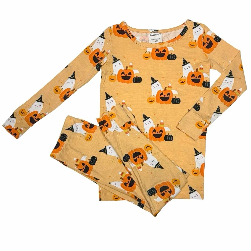Spearmint Love Halloween Pumpkin Ghost Bamboo Pajamas